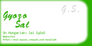 gyozo sal business card